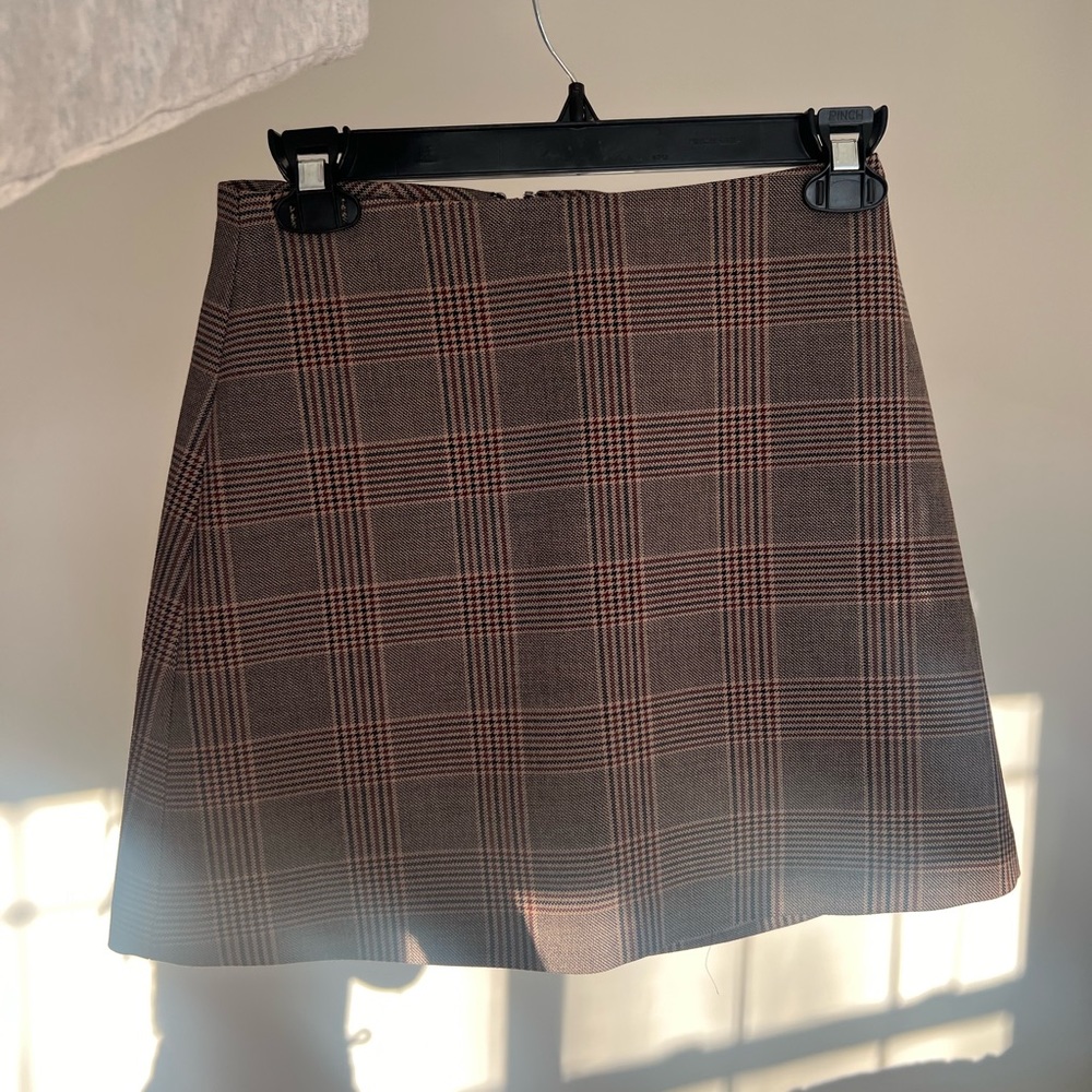 Aritzia Wilfred size 0 mini plaid skirt